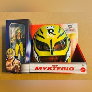 WWE Main Event Series Rey Mysterio Role Play Action Figure & Mask Set - NEW